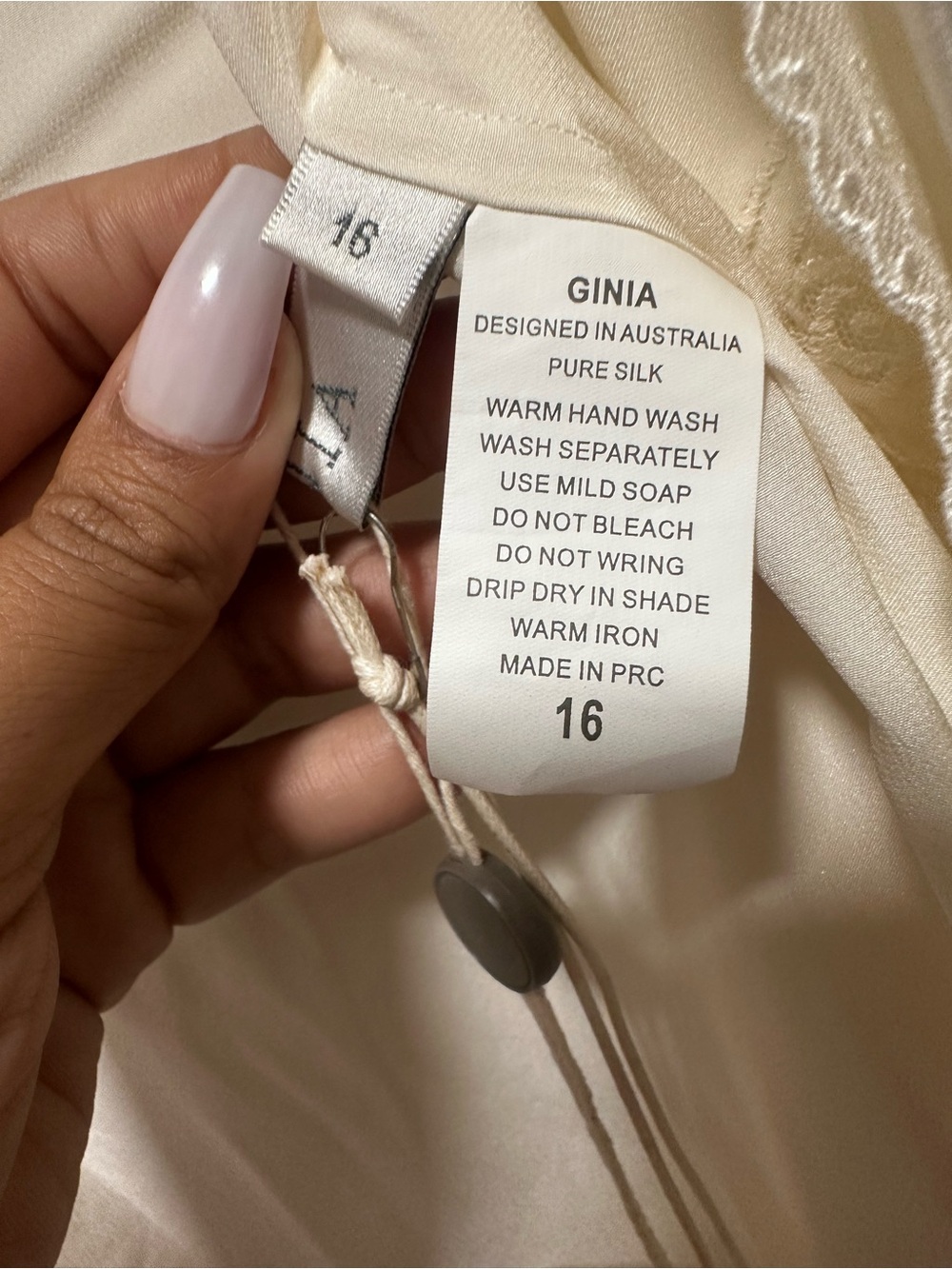 Ginia 100% Silk Robe - Picture 2 of 7